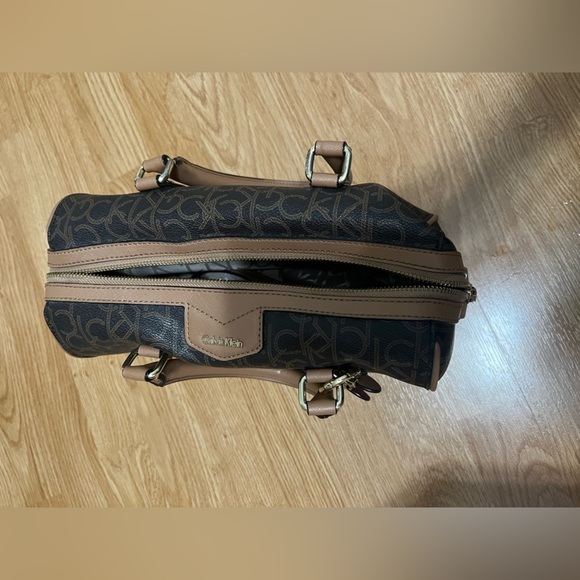 Calvin Klein Brown Monogram Satchel - Picture 10 of 13